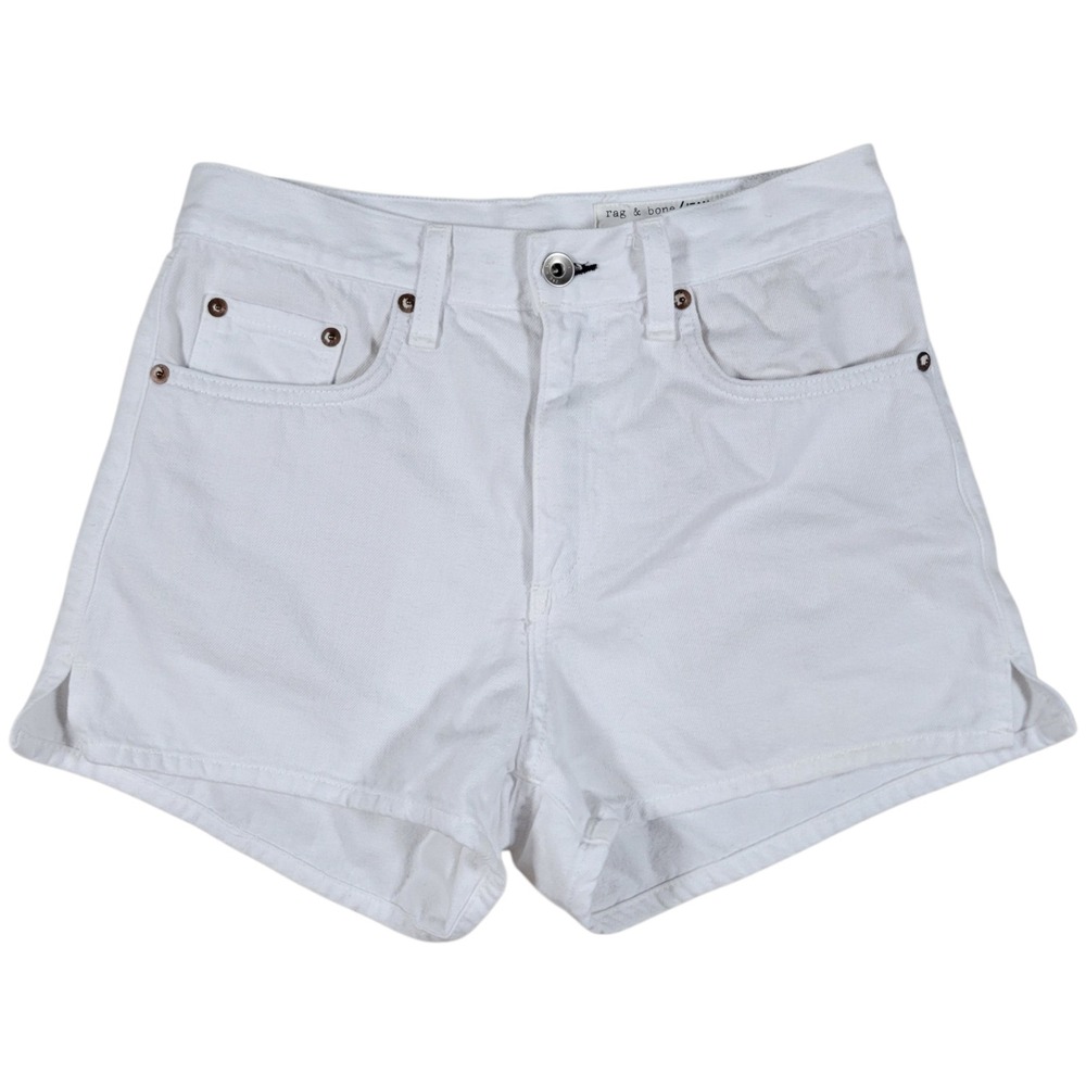 Rag & Bone Jean Shorts Womens 26 White Denim High Rise Mini Summer Casual Preppy